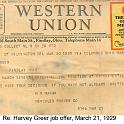 1929 Greer, telegram 1929